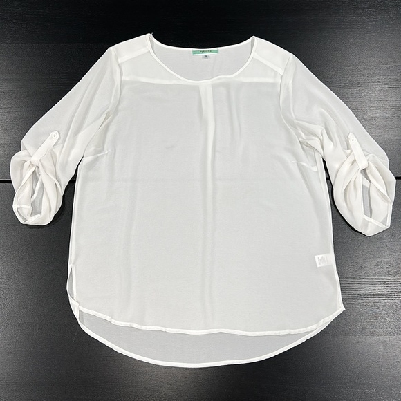 Pleione White Sheer Top - XL - Picture 5 of 14